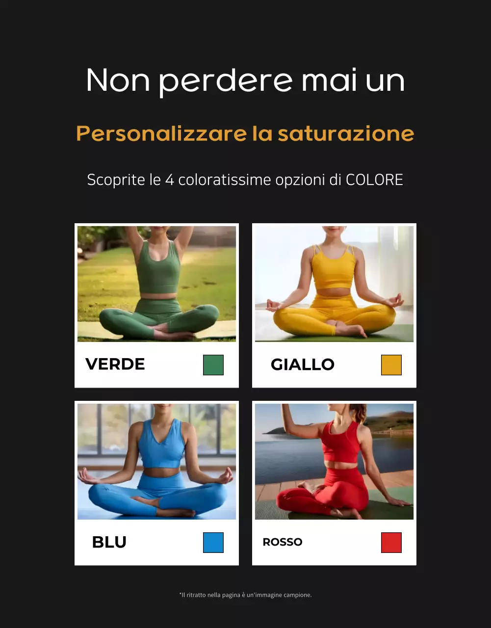 Promuovere prodotti sportivi gialli e moderni