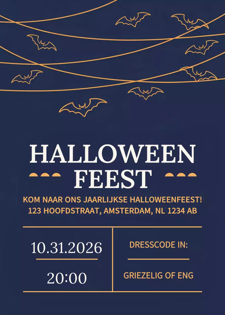Marine Retro Halloween Uitnodiging