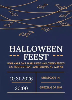 Marine Retro Halloween Uitnodiging