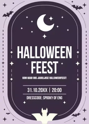 paarse gothic Halloween uitnodiging