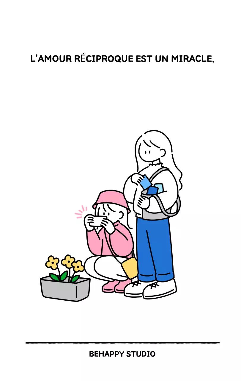 Calendrier illustré avec un joli style de lignes