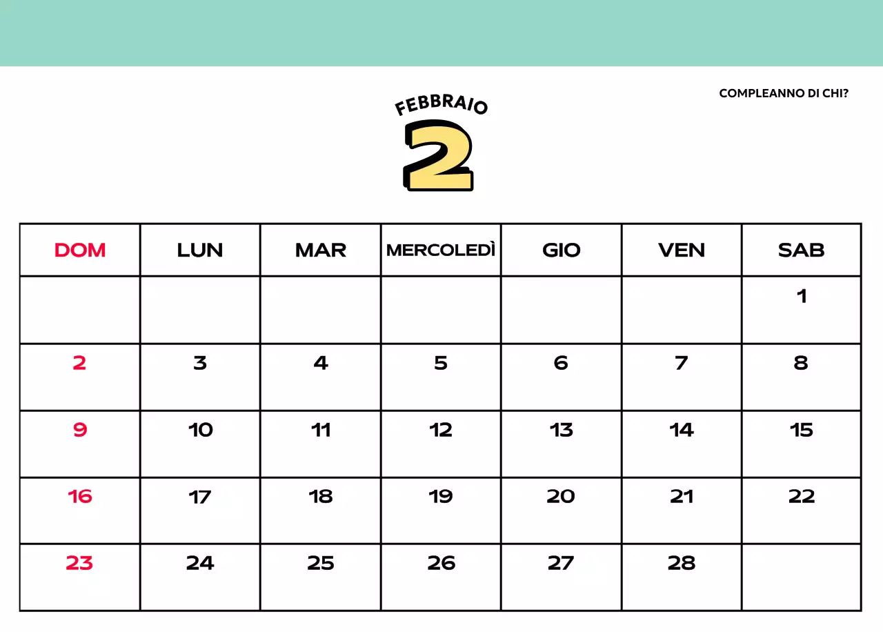 Calendari colorati con una varietà di illustrazioni retrò