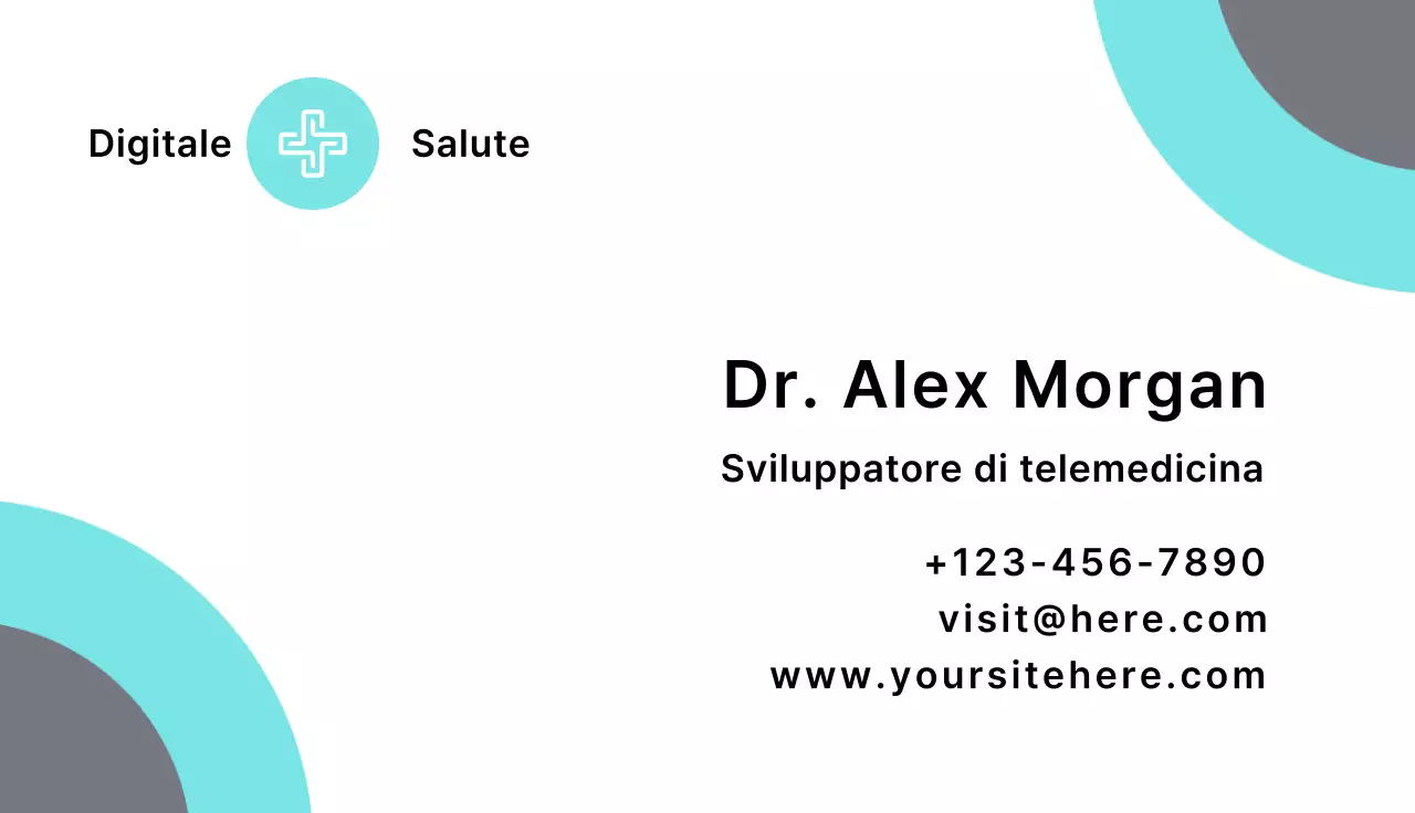 biglietto da visita moderno della menta sulla salute