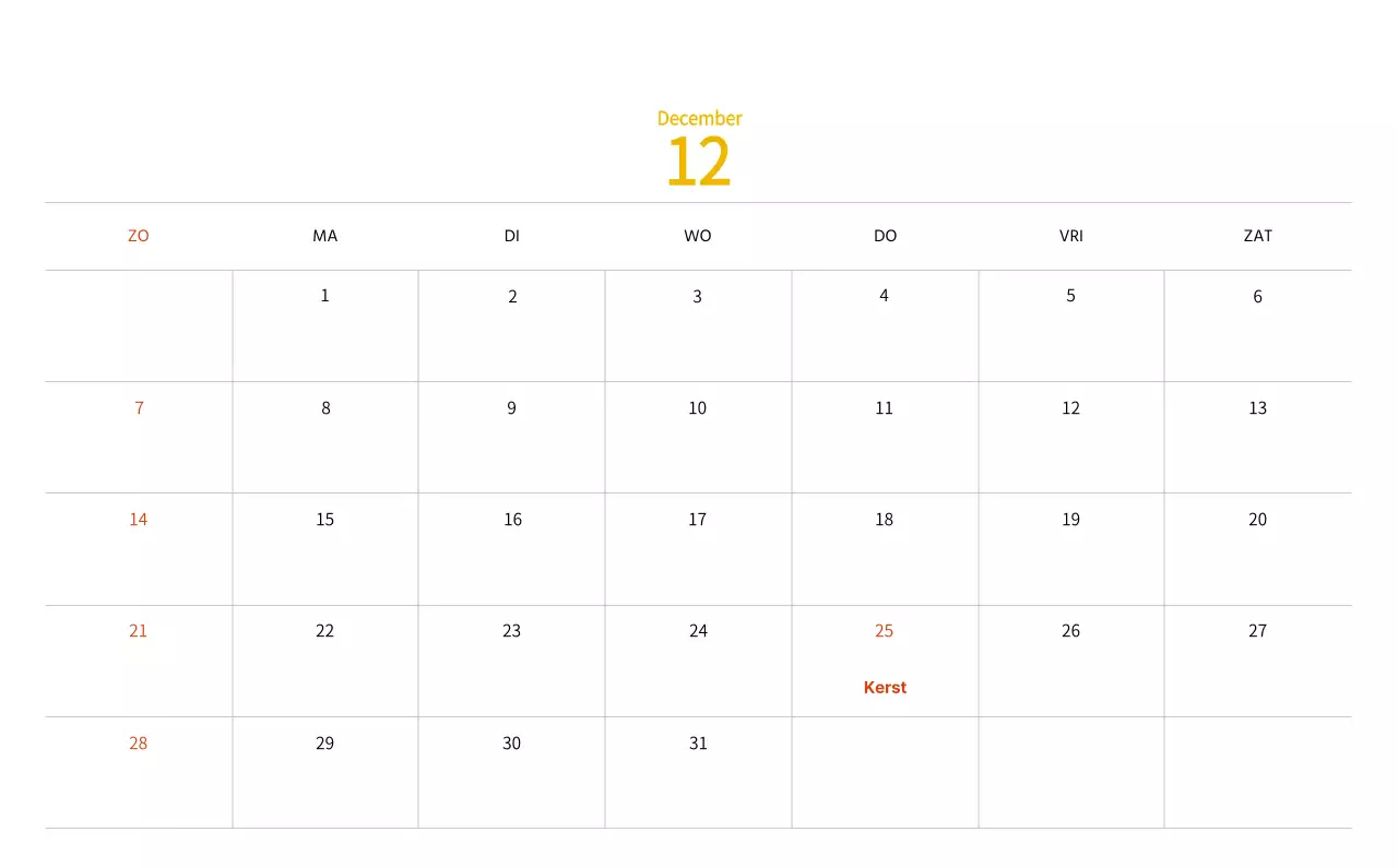 Nieuwjaarskalender met een warme geïllustreerde uitstraling