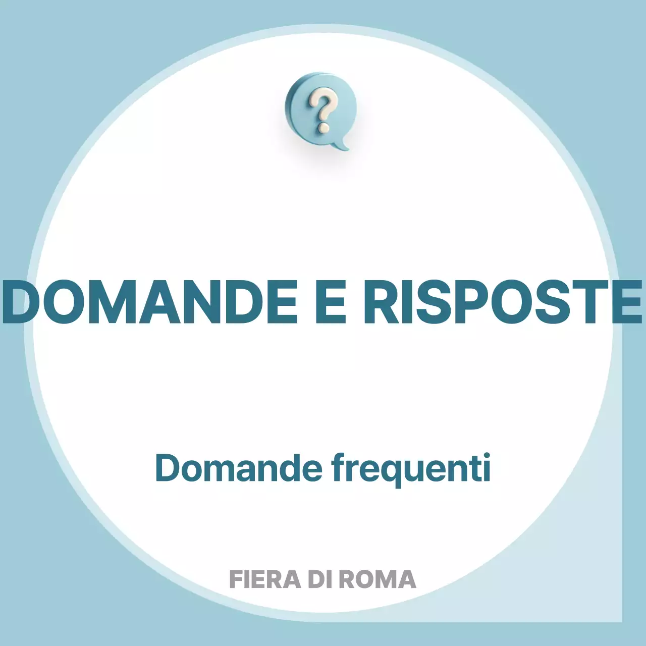 Azzurro semplice consegna di informazioni FAQ