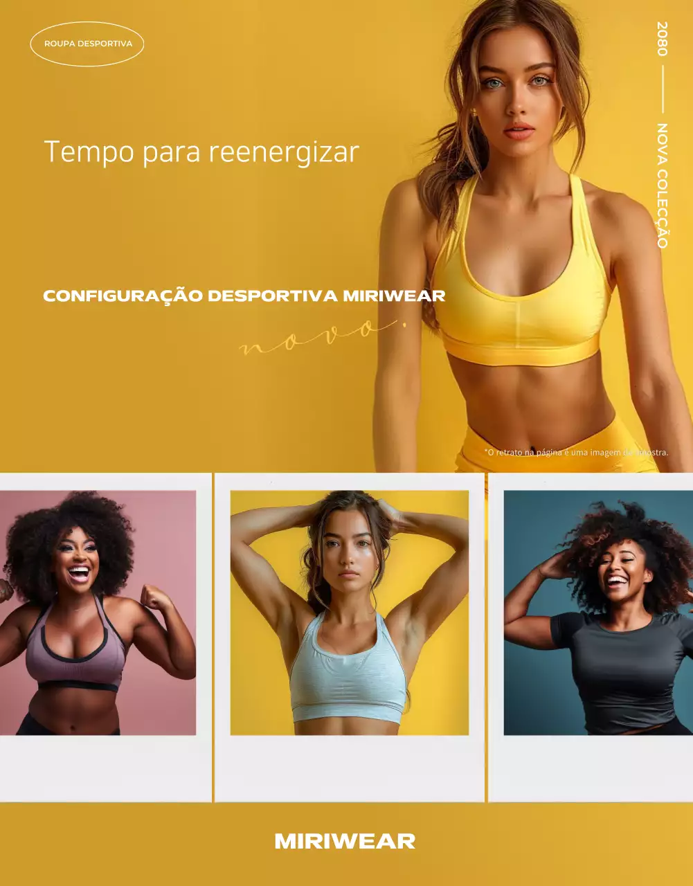 Promover produtos desportivos modernos amarelos