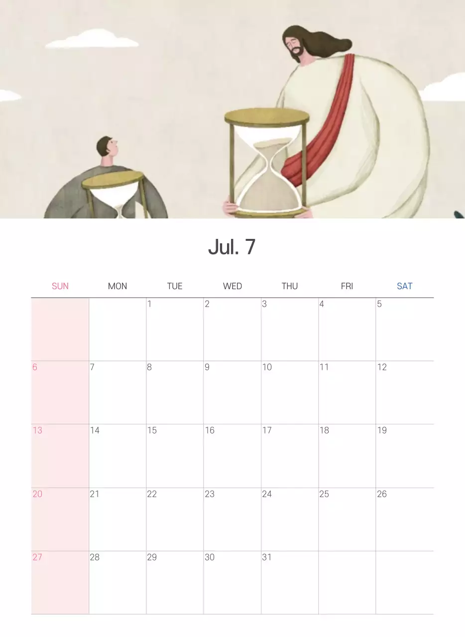 파스텔 깔끔한 일러스트 교회