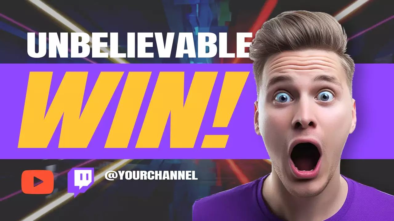 Purple Trendy Gaming Promotion YouTube Thumbnail