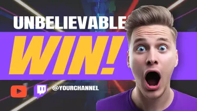 Purple Trendy Gaming Promotion YouTube Thumbnail