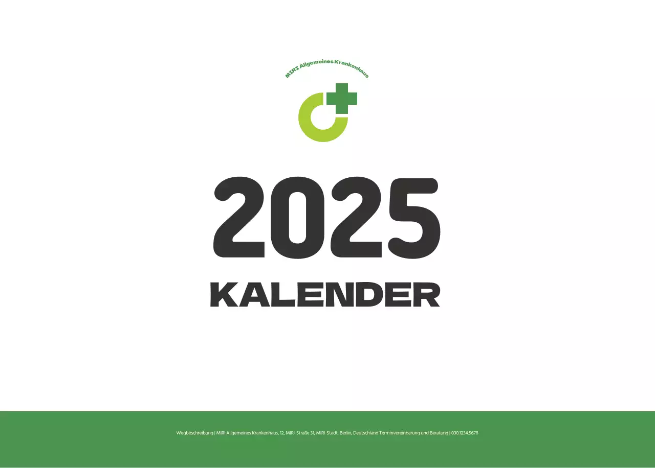 Ein festliches Krankenhaus mit Illustrationen zum Thema Gesundheit und Familie und farbenfrohen Akzenten