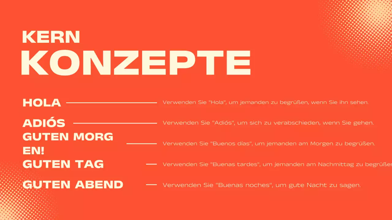 Orange Beige Fun Class Materials Spanish Presentation