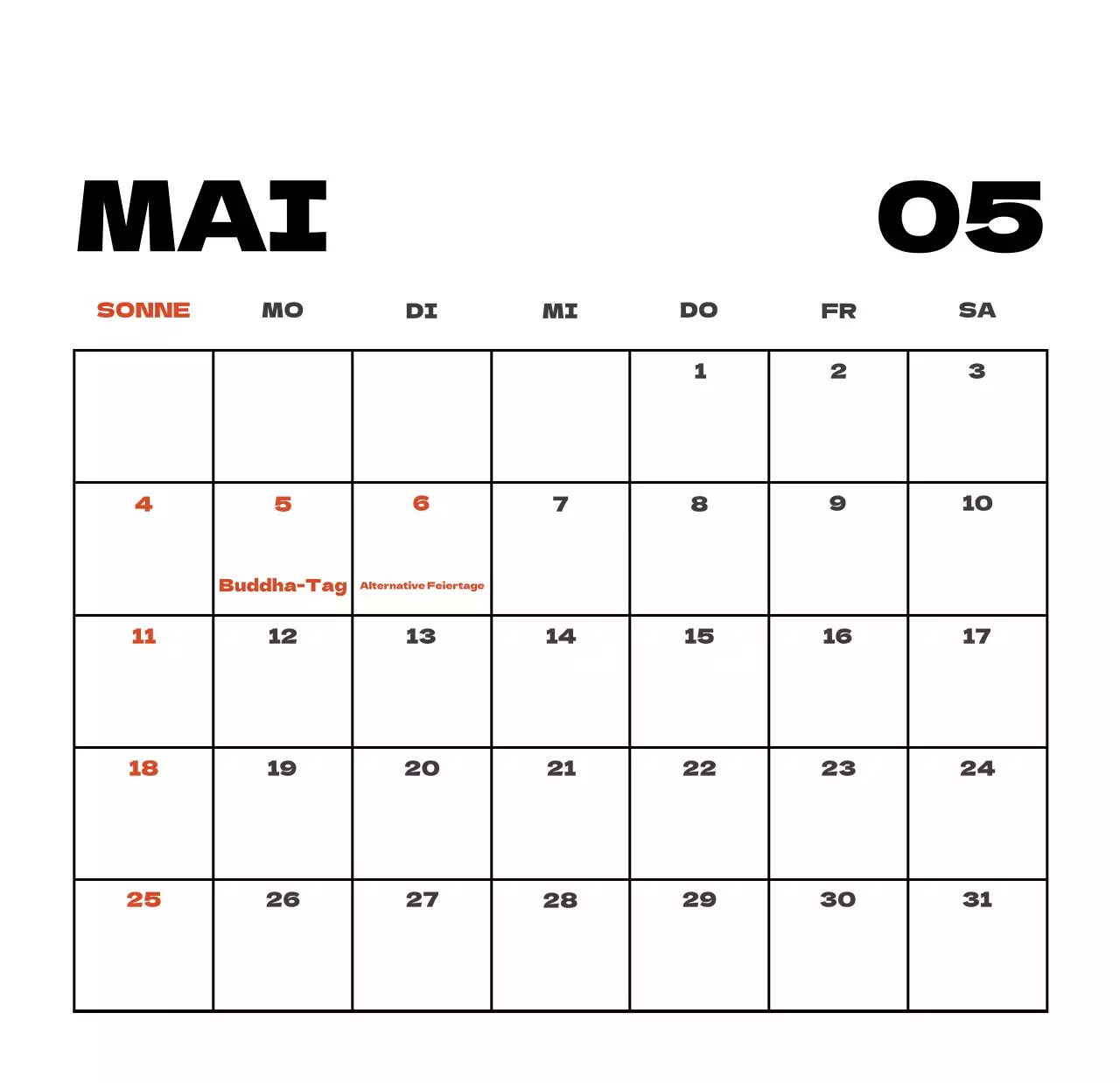 Himmel Foto sauber Kalender