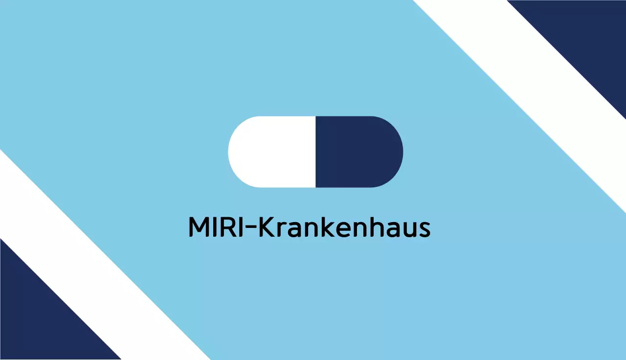 blaue moderne Krankenhauskarte
