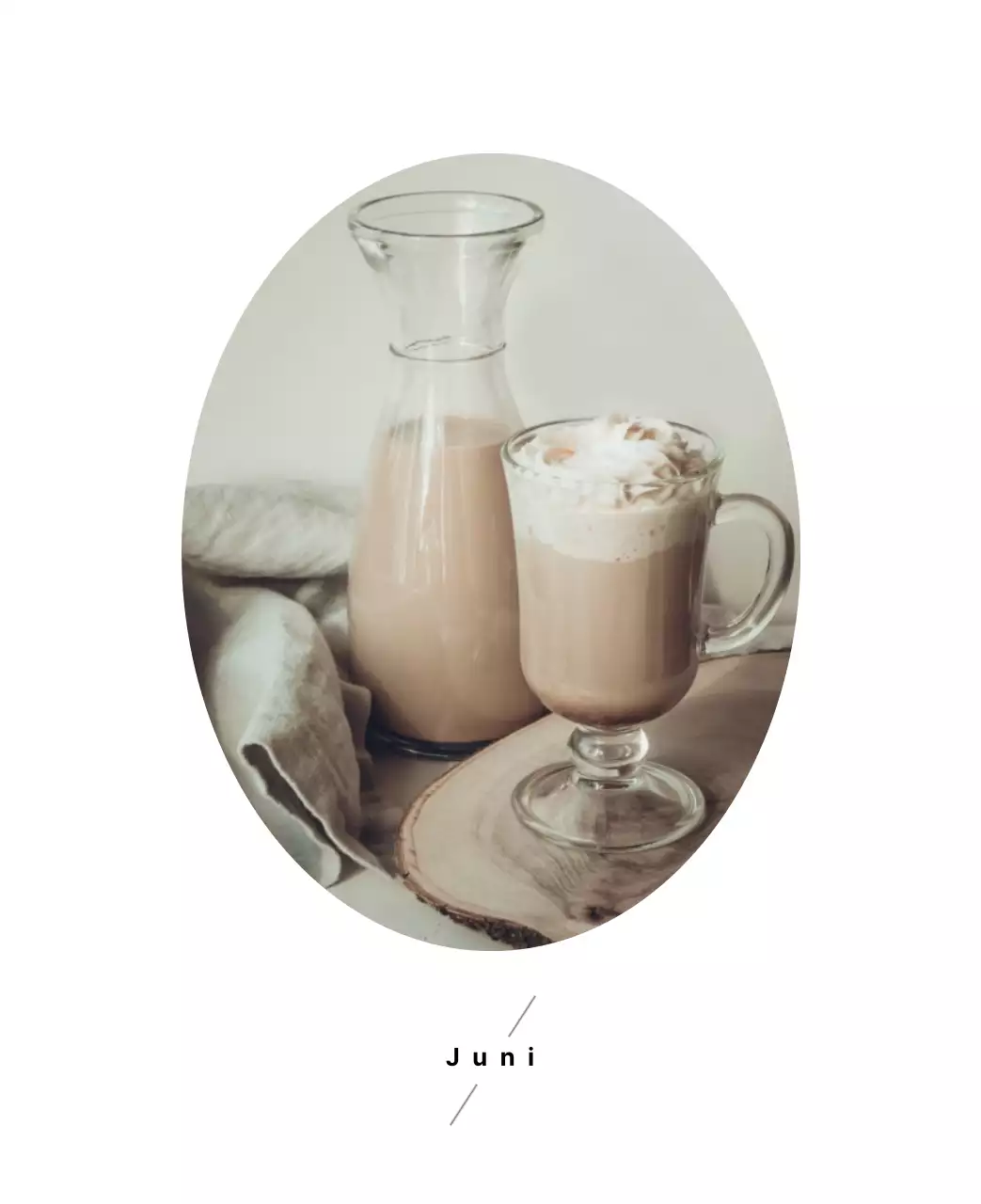 Eenvoudige bureaukalender met koffiefoto's voor cafés in witte tinten