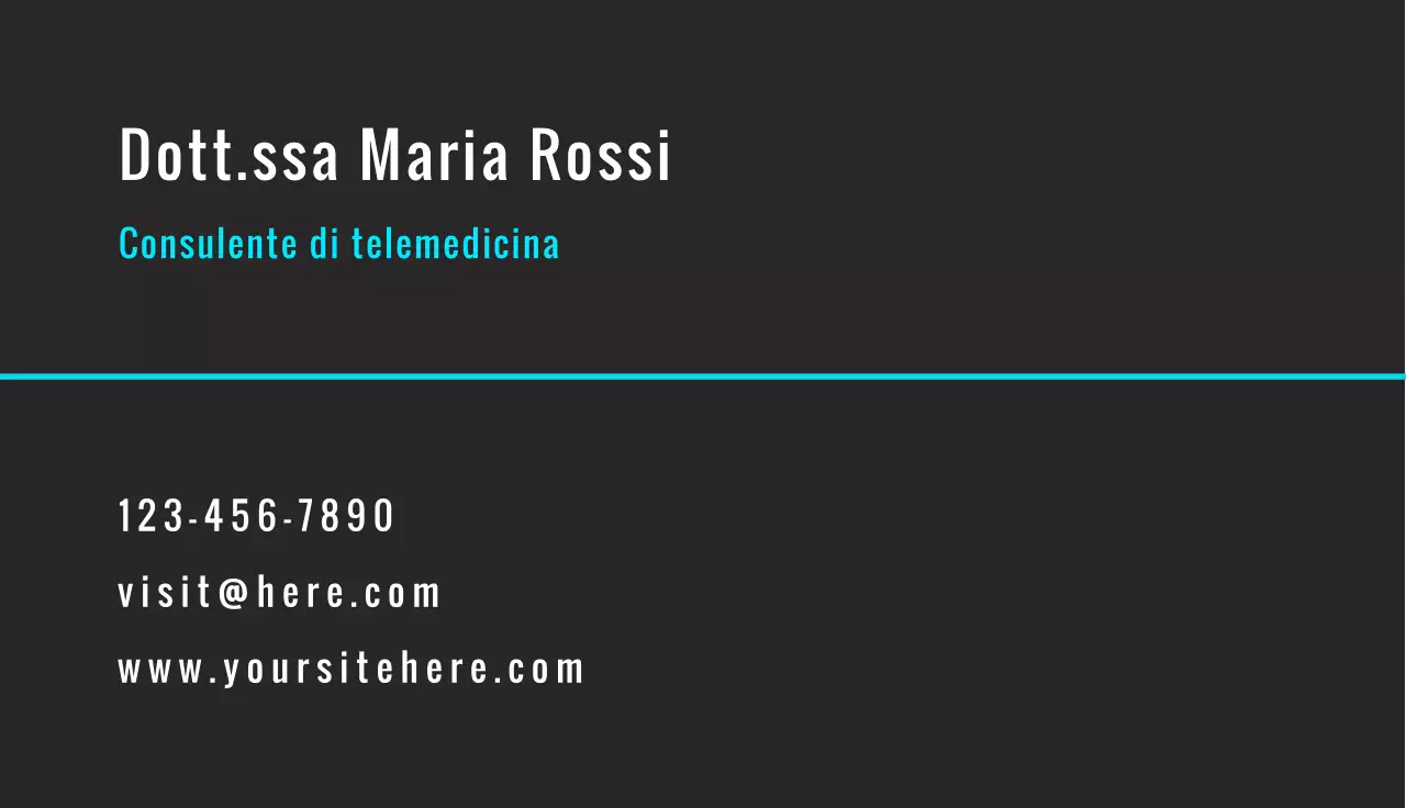 scheda professionale nera di telemedicina