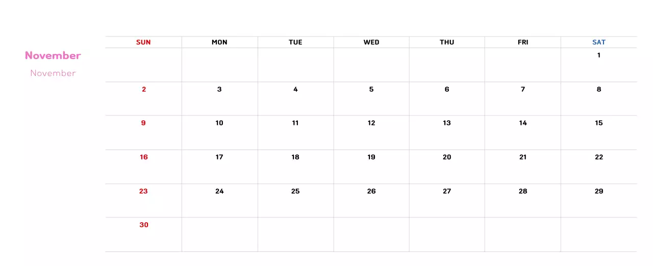 New Year's calendar with a warm, illustrated feel