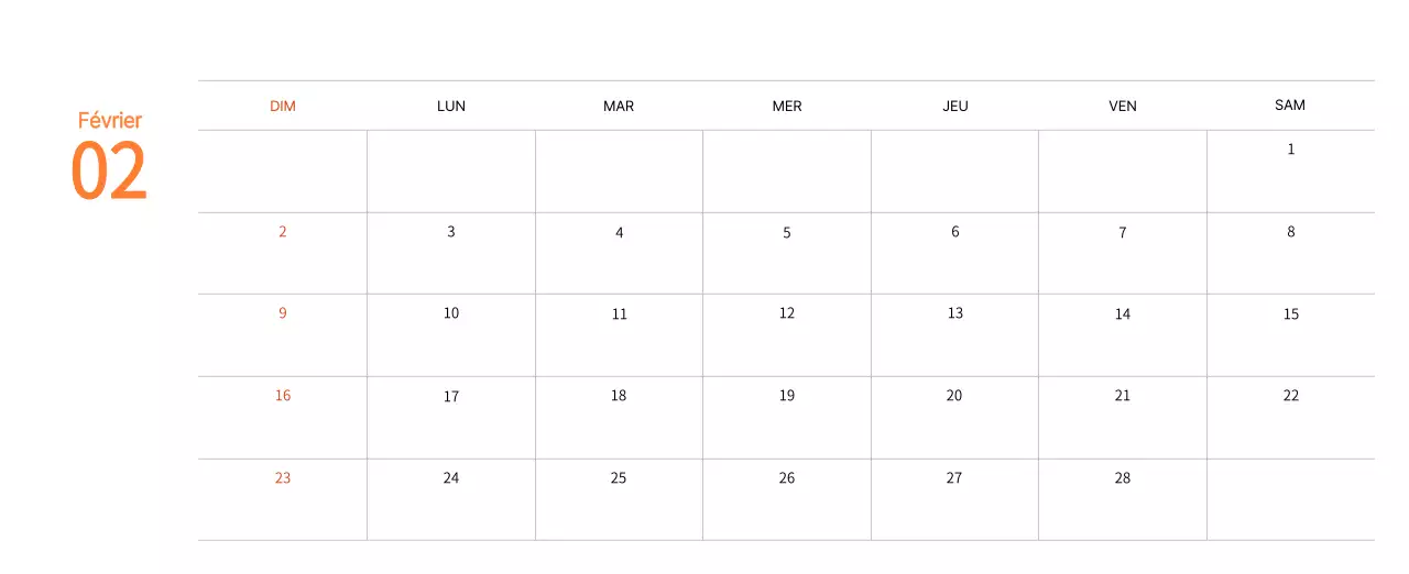 Calendrier du Nouvel An avec illustrations chaleureuses
