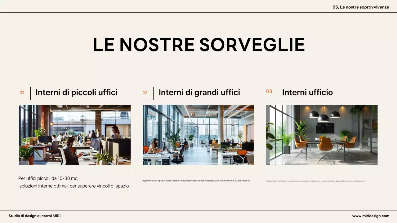 Annuncio di interni moderni arancioni