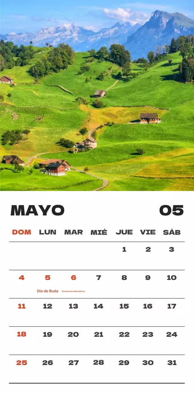 Cielo foto calendario limpio