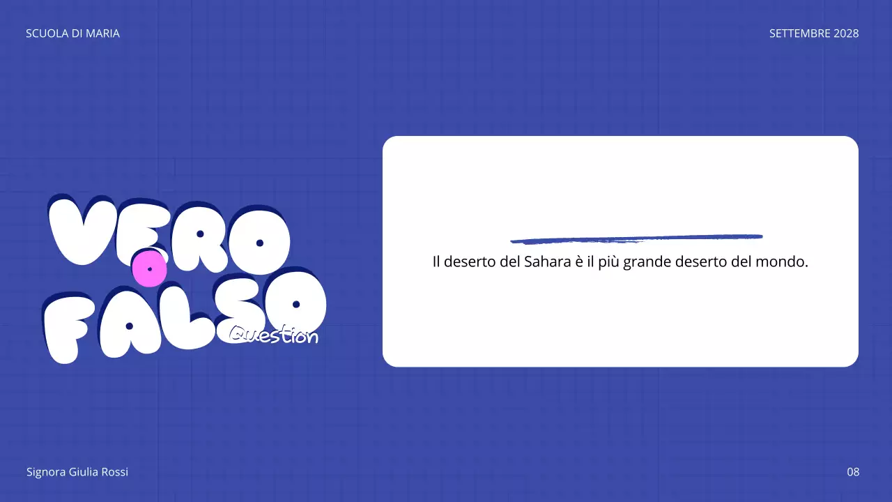 annuncio del quiz ludico blu