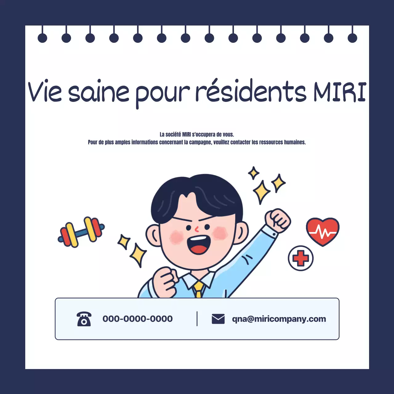 Faites la promotion de la campagne de santé de votre entreprise en bleu.