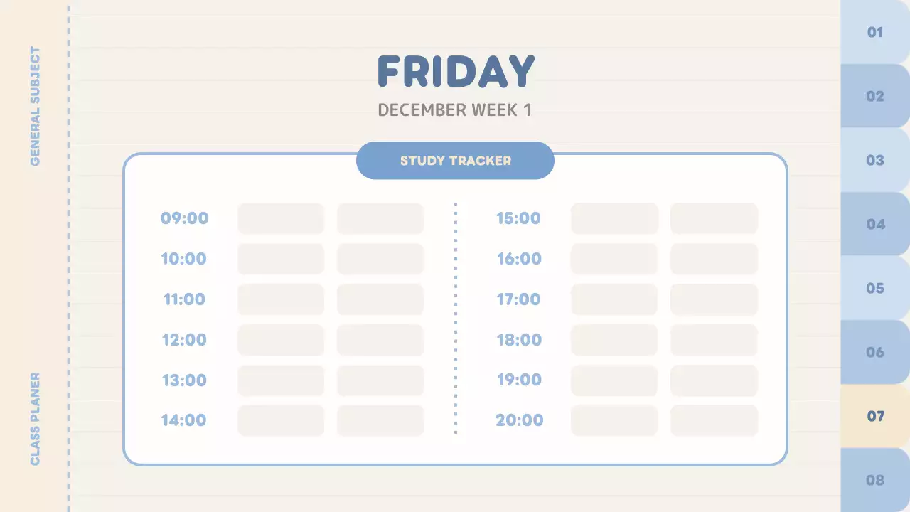 Blue Simple Class Agenda Presentation