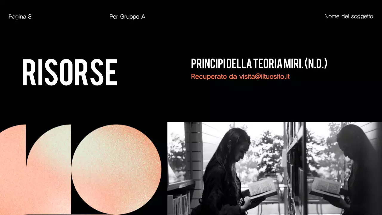 Presentazione del progetto Orange Modern Group