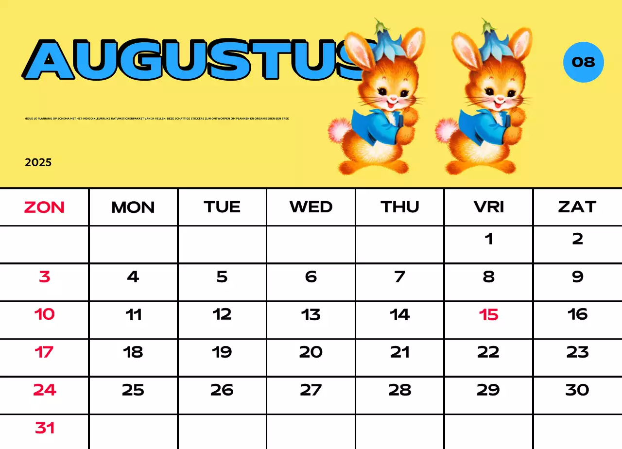 Kleurrijke kalenders met verschillende retro-illustraties