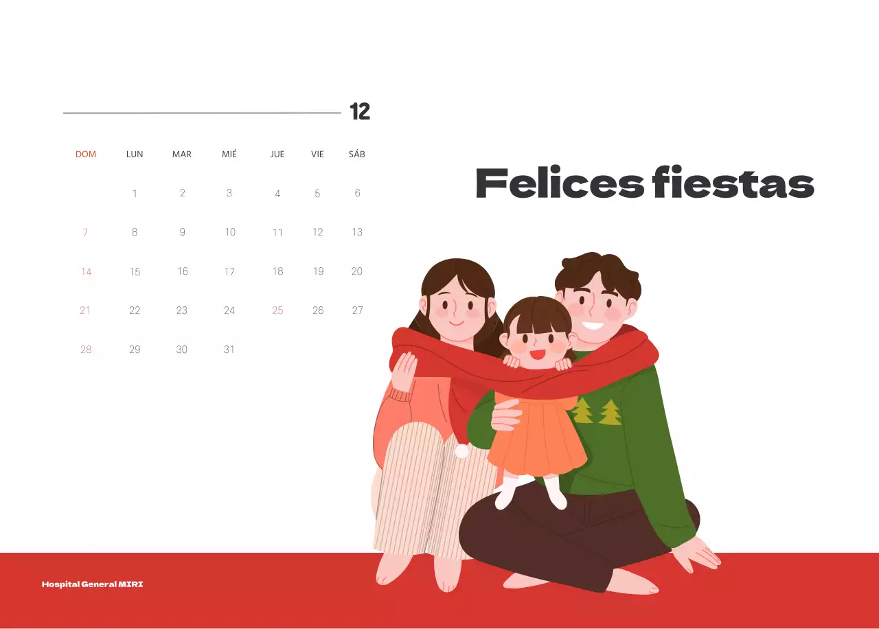 Un hospital festivo con ilustraciones de temática sanitaria y familiar y acentos de color