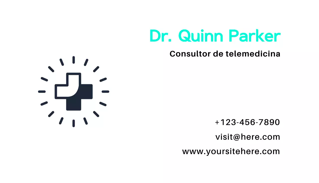 cartão médico branco e limpo