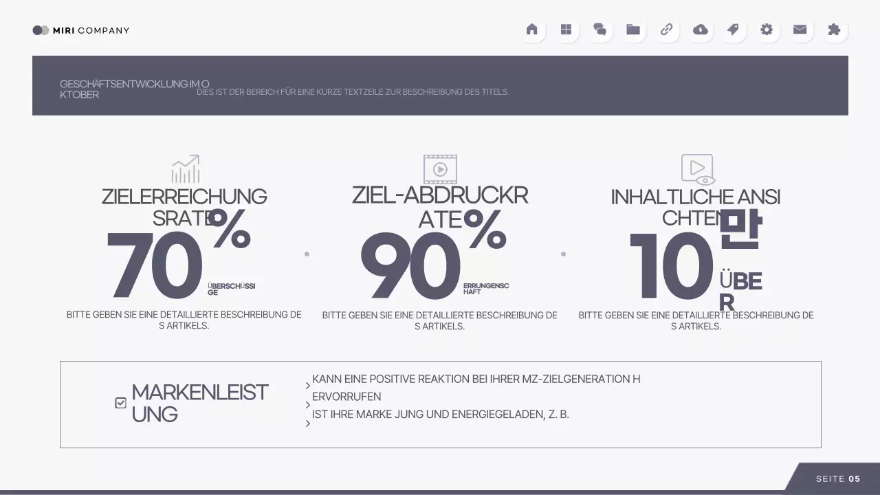 Analyse der grauen modernen Berichte