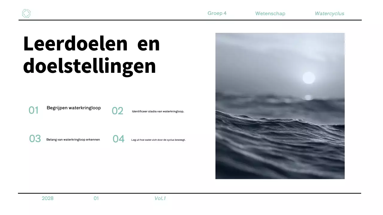 Minimalistisch Blauw 4de graad Wetenschapslesmateriaal