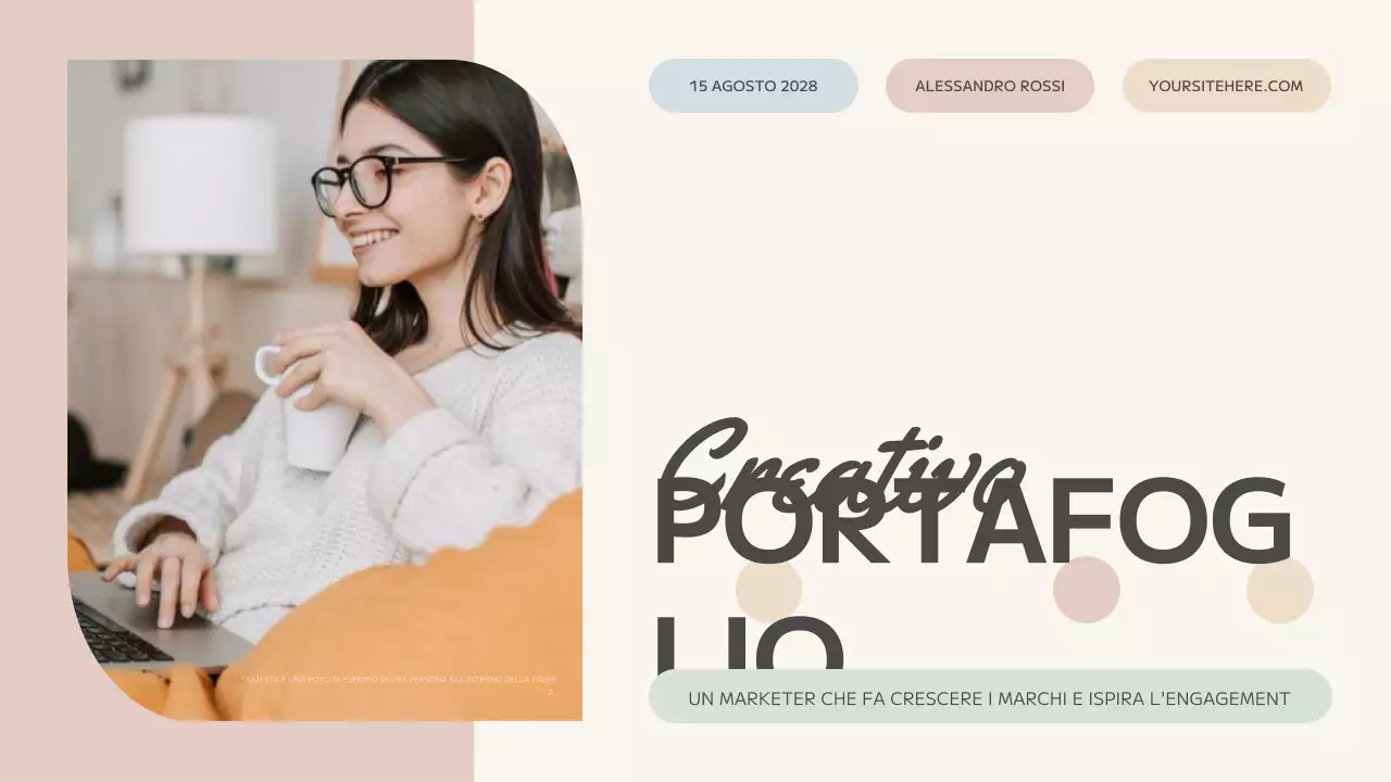 portafoglio creativo astratto beige