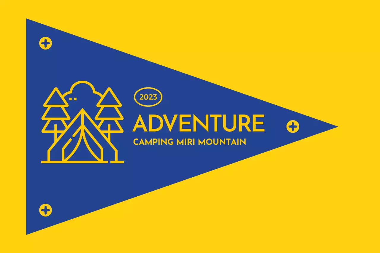 Een camping ontwerpen met geïllustreerde pictogrammen