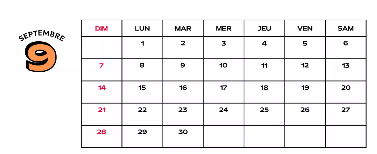 Calendriers colorés avec une variété d'illustrations rétro