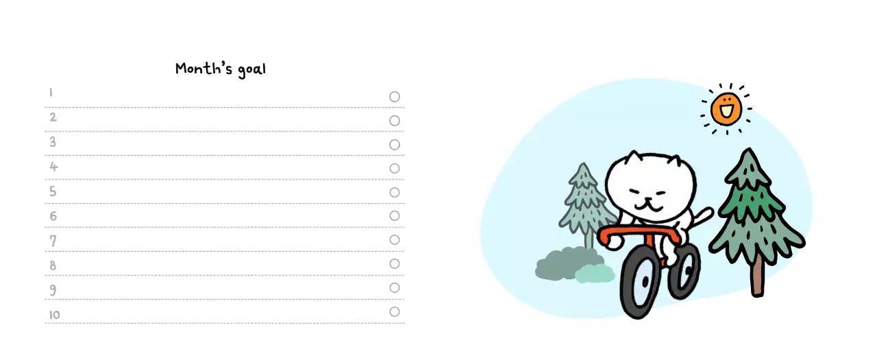 Ivory Cozy Daily Calendar