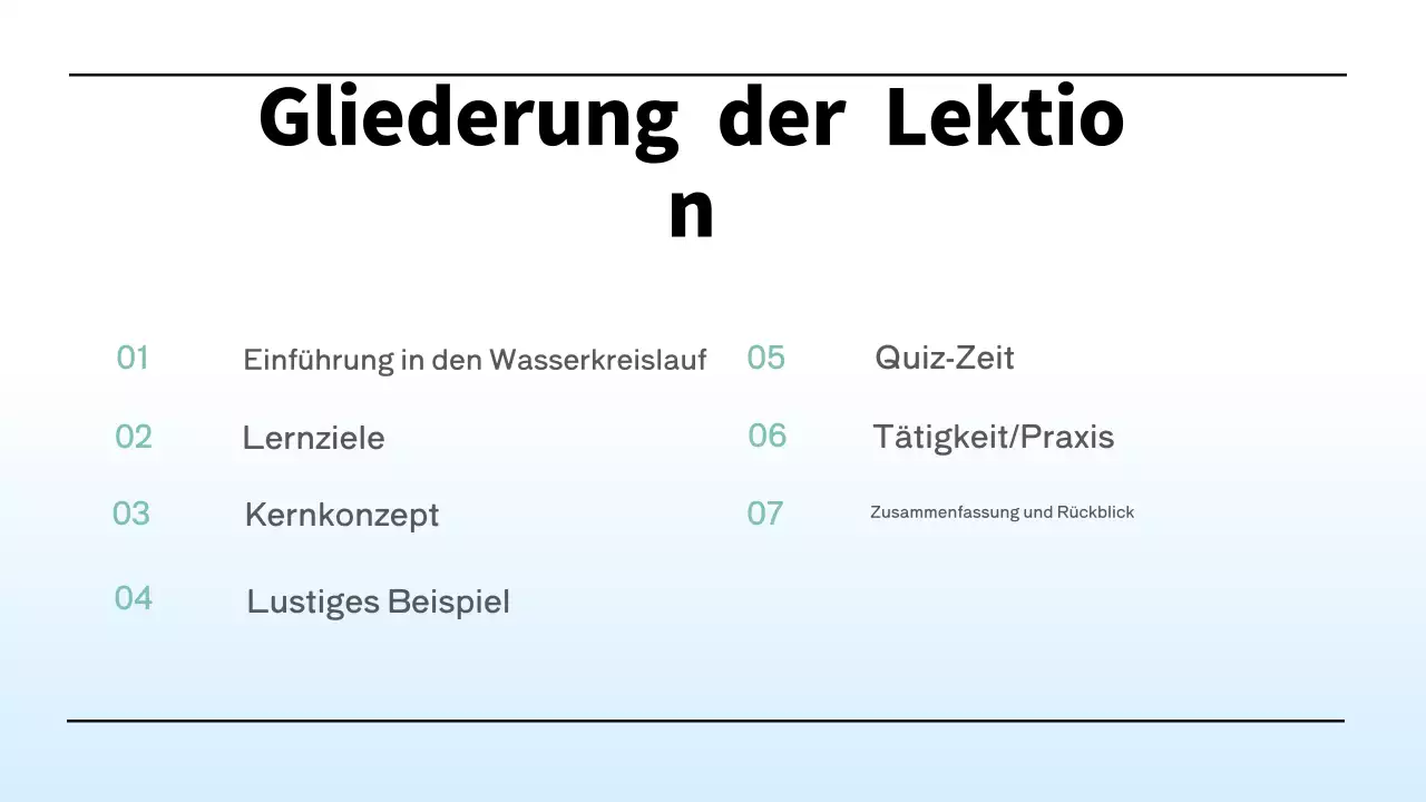 Minimalistisches blaues Unterrichtsmaterial für die 4. Klasse