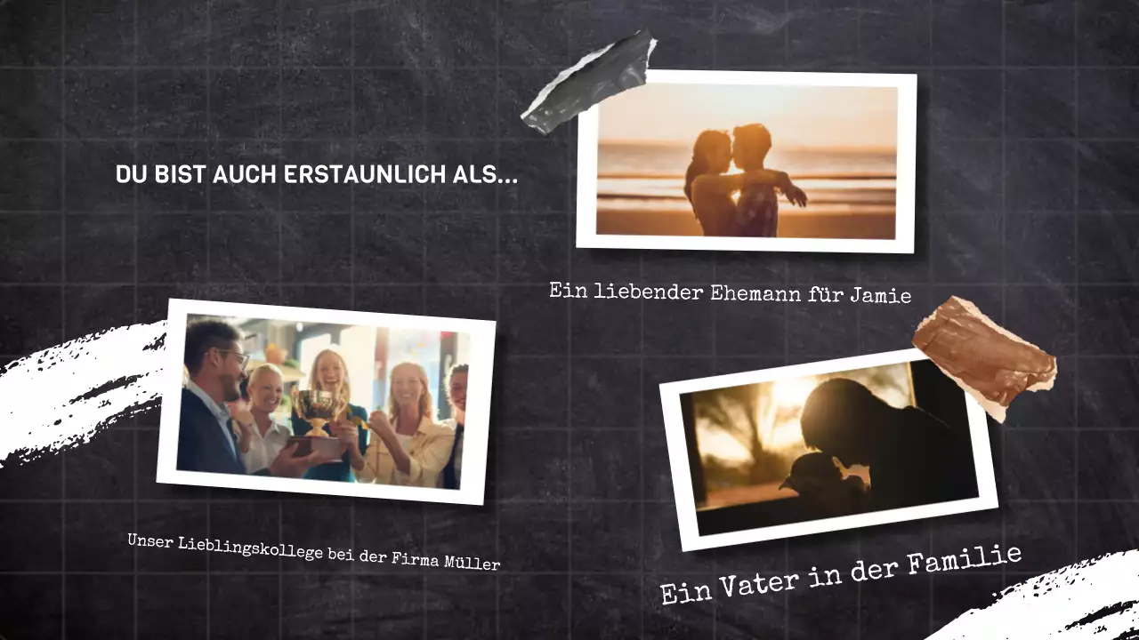 schwarz trendy Geburtstag Präsentation