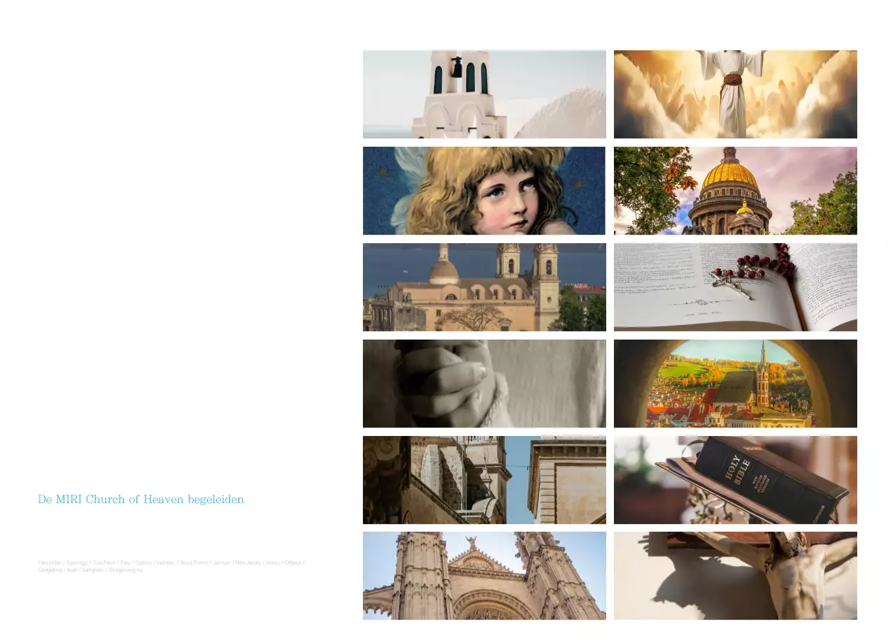 Blauw modern concept kerkkalender