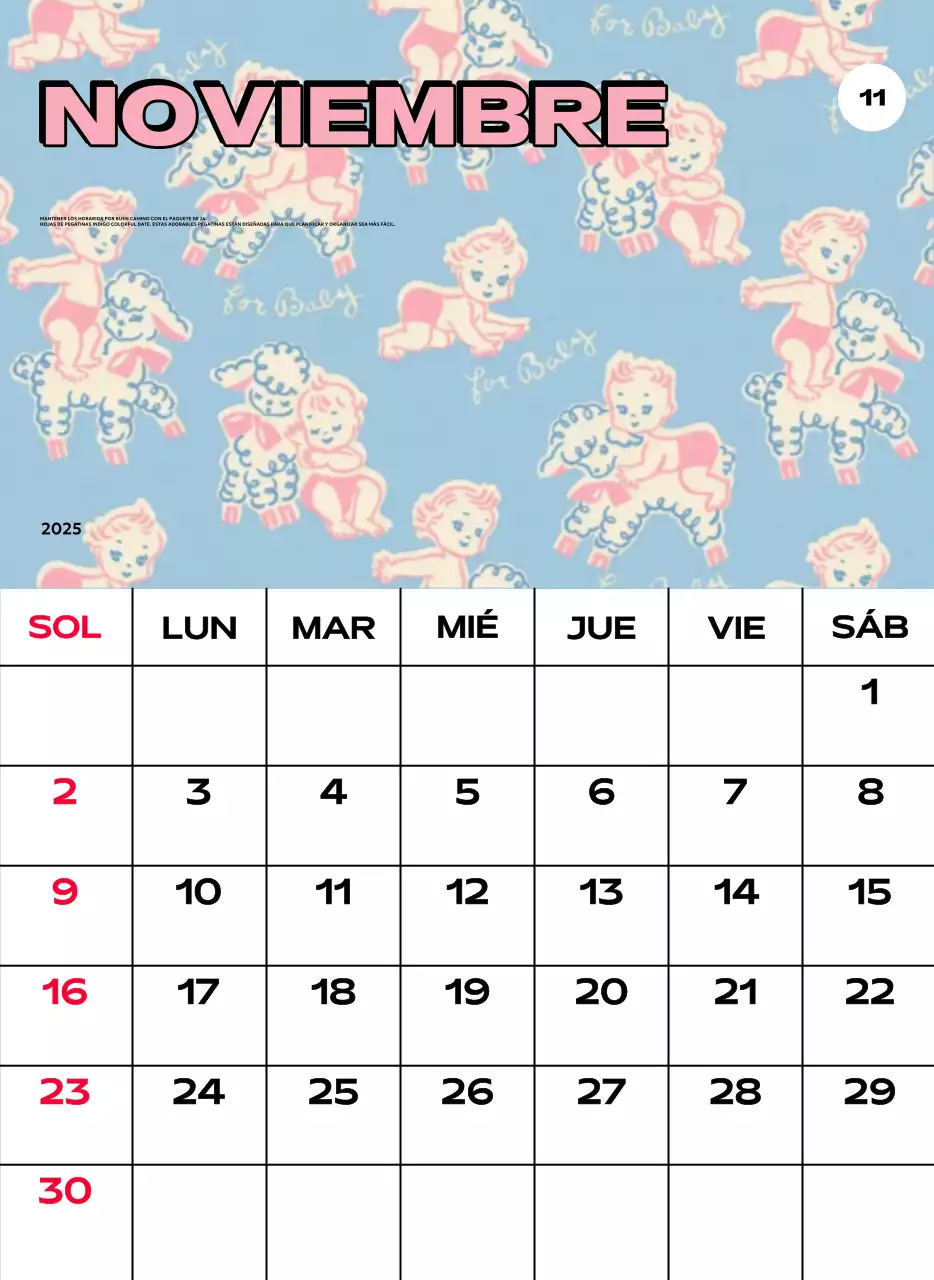 Coloridos calendarios con diversas ilustraciones retro