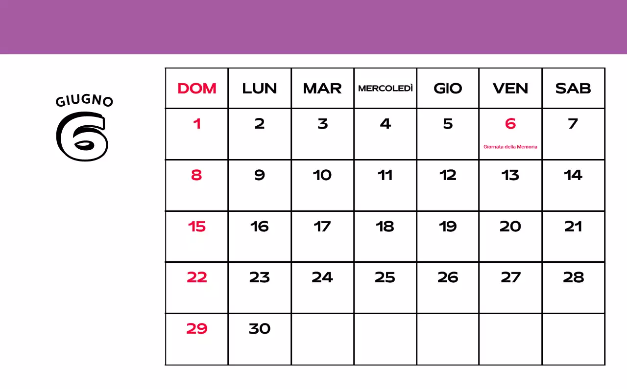 Calendari colorati con una varietà di illustrazioni retrò