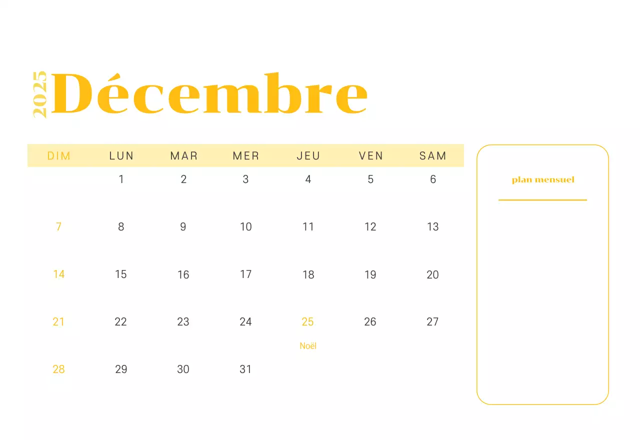 Calendrier avec illustrations de jeunes sur fond jaune-vert