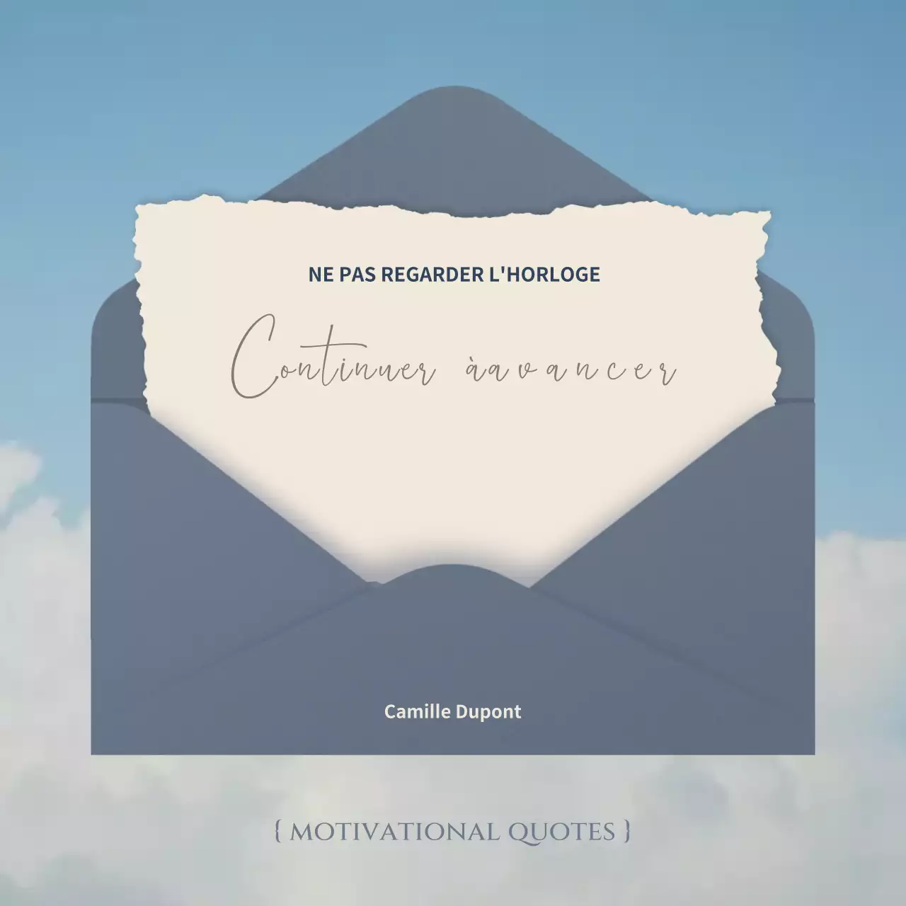 Citations de motivation modernes et bleues pour une annonce