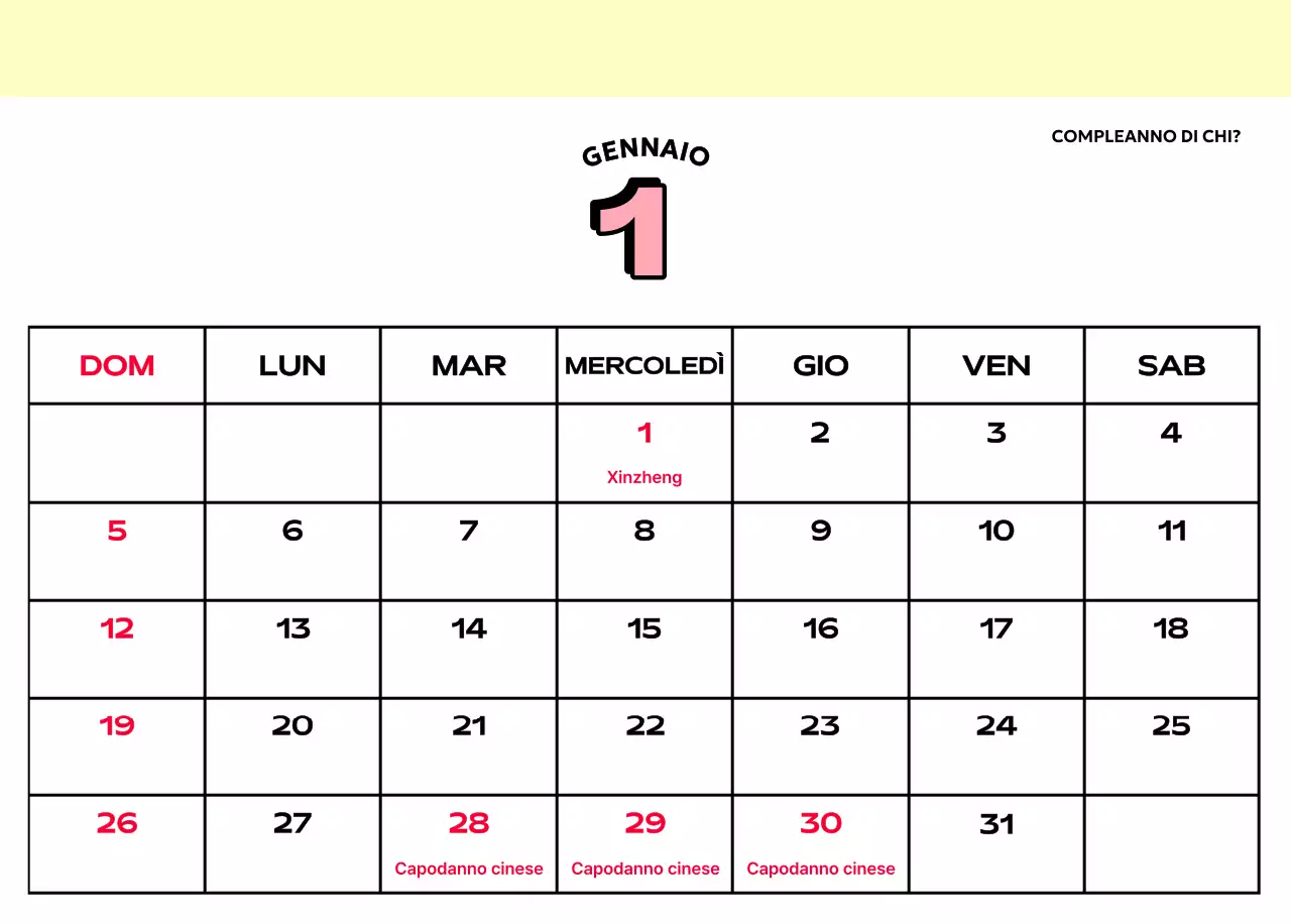 Calendari colorati con una varietà di illustrazioni retrò