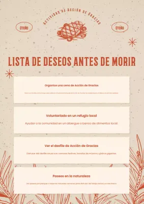 beige vintage Guía de Acción de Gracias