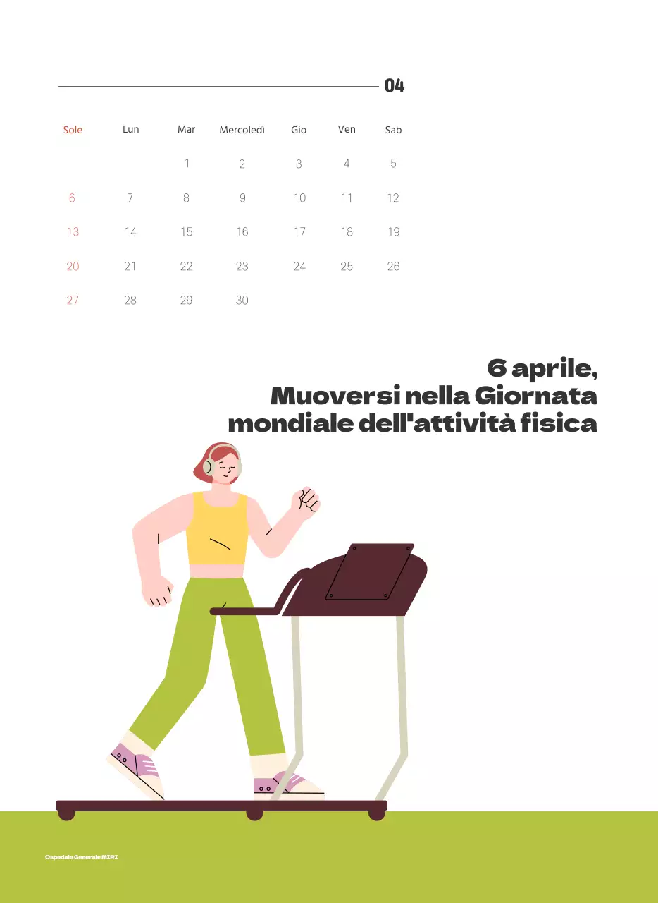 Un ospedale festivo con illustrazioni a tema salute e famiglia e accenti colorati