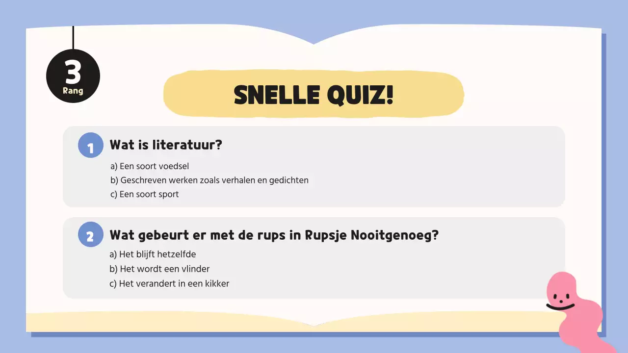 blauwe grillige literatuurles