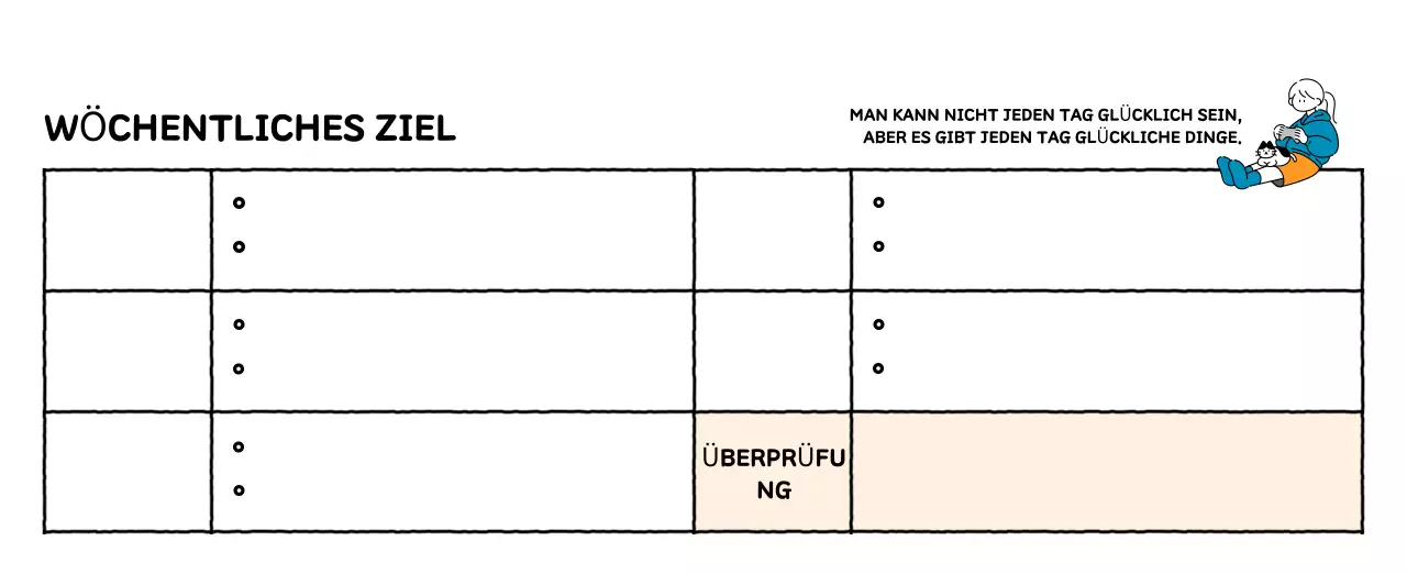 Illustrierter Kalender mit schönem Linienstil