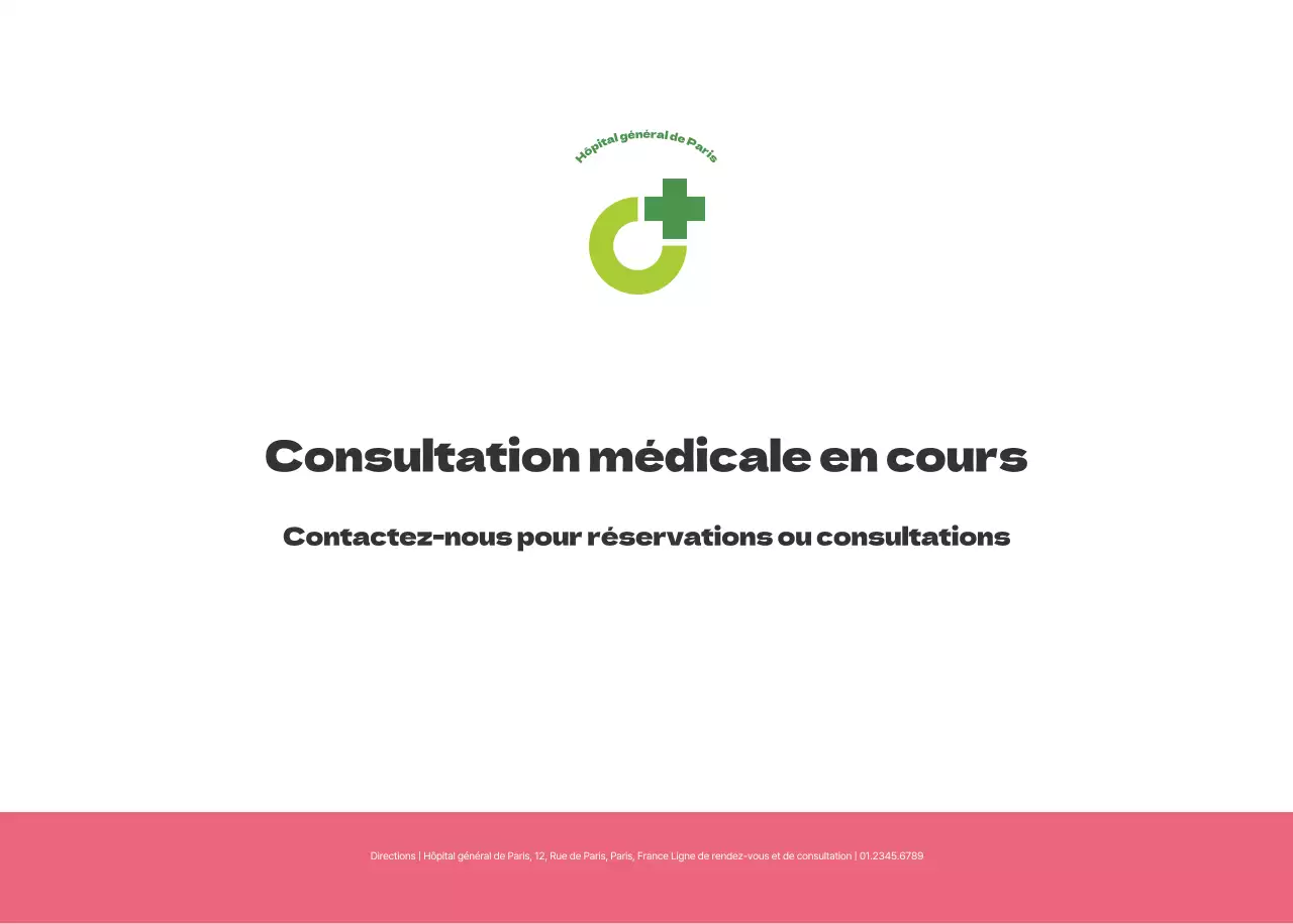 Un hôpital festif avec des illustrations sur le thème de la santé et de la famille et des accents colorés.