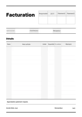 Rapport simple, en noir et blanc, sur les comptes fournisseurs